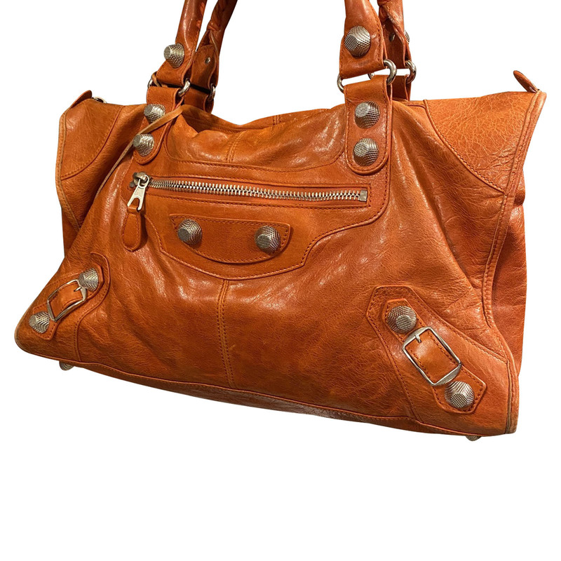 Balenciaga Orange Classic Hip Crossbody Bag Leather ref166200  Joli Closet